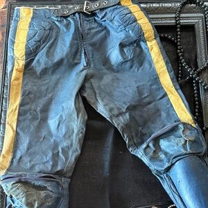Vintage Halvarsson 1950’s Blue Leather Racing Pants Size 52